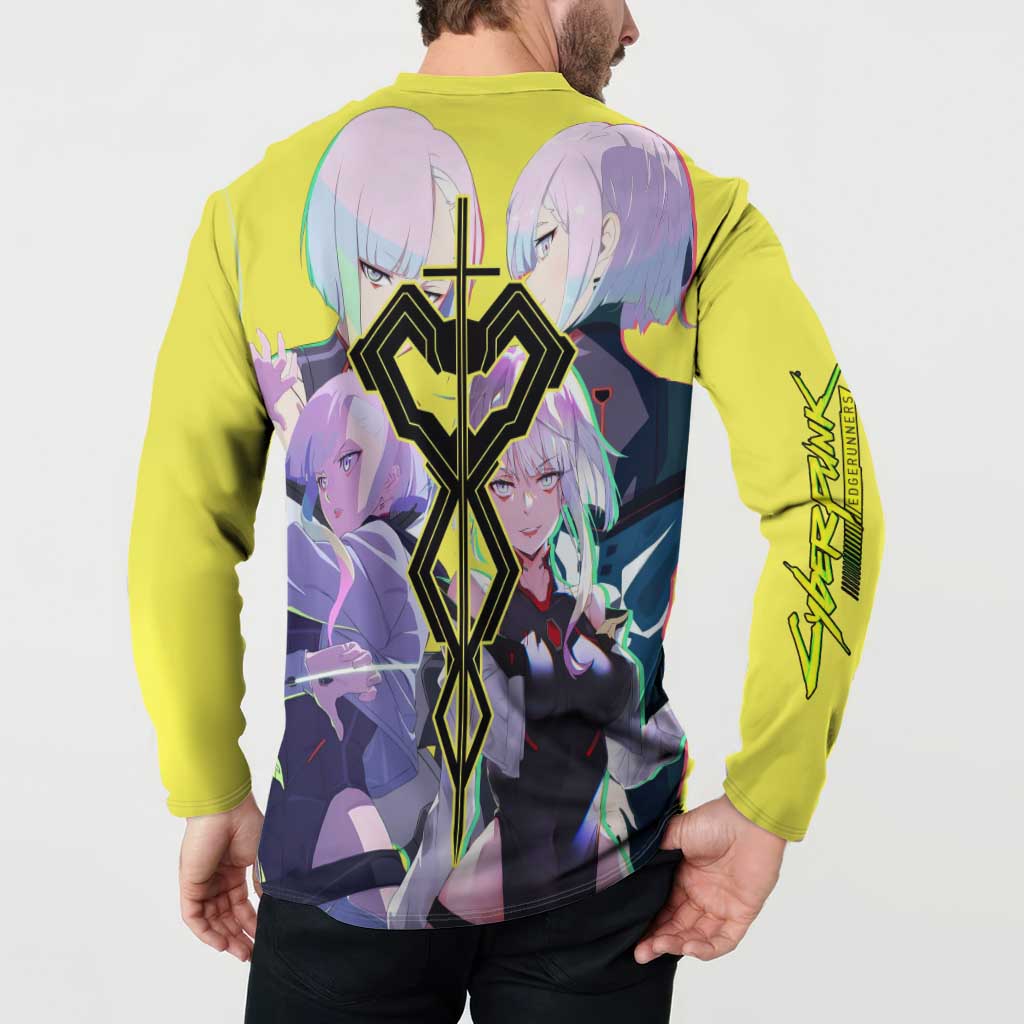 Lucy - CyperPunk Edgerunners Button Sweatshirt Anime Style
