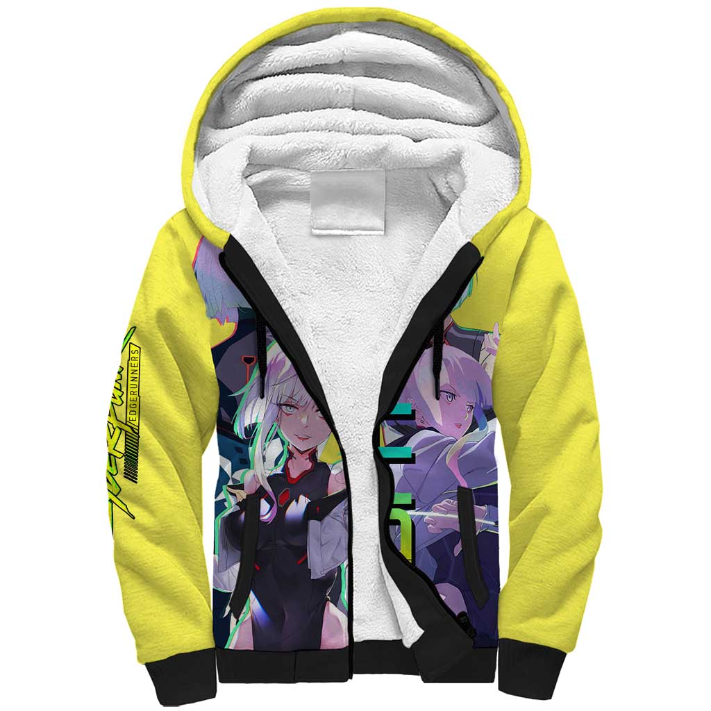 Lucy - CyperPunk Edgerunners Sherpa Hoodie Anime Style