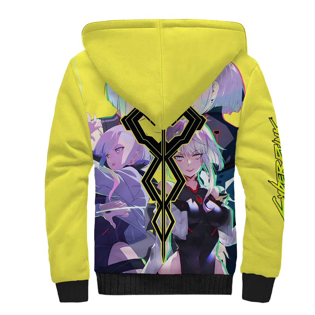 Lucy - CyperPunk Edgerunners Sherpa Hoodie Anime Style
