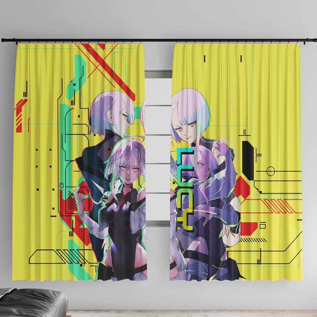 Lucy - CyperPunk Edgerunners Window Curtain Anime Style
