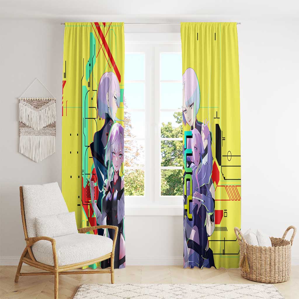 Lucy - CyperPunk Edgerunners Window Curtain Anime Style