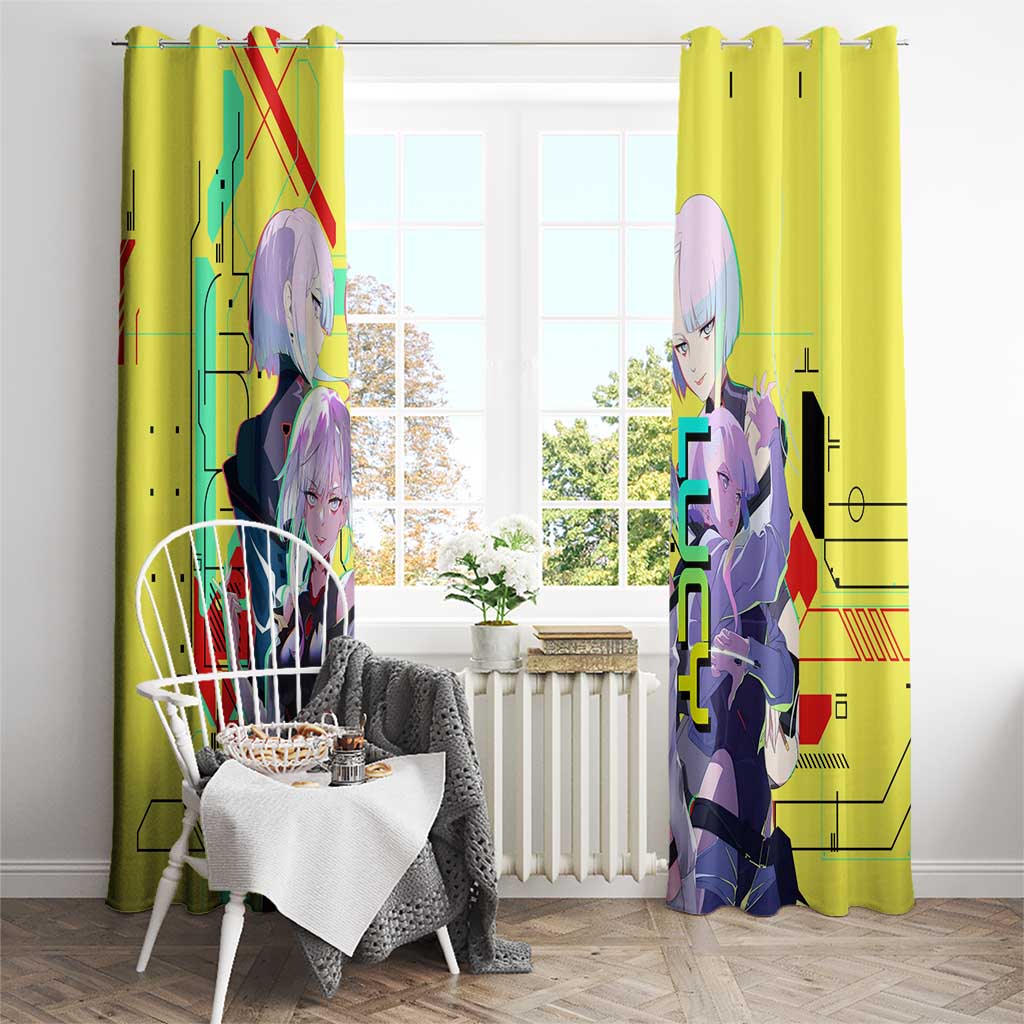 Lucy - CyperPunk Edgerunners Window Curtain Anime Style