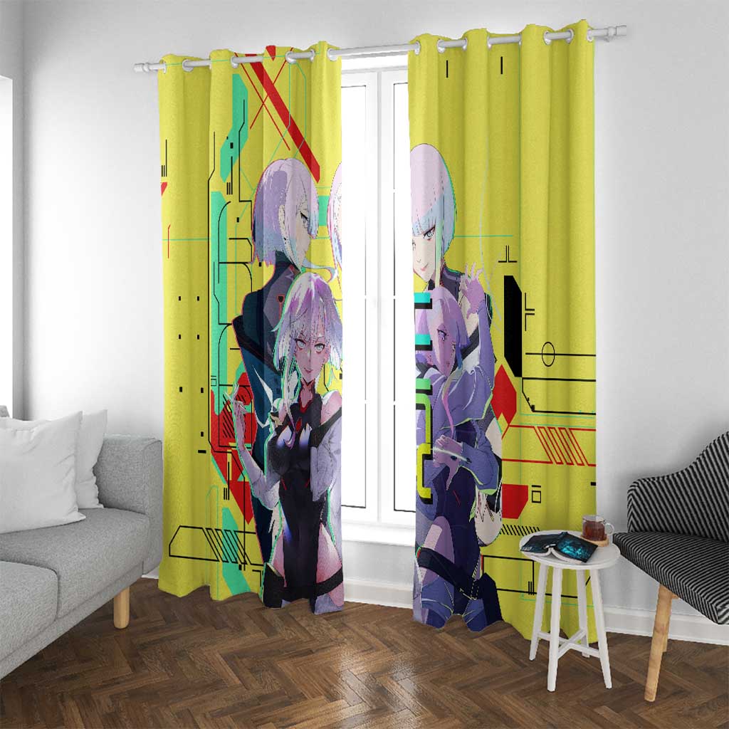 Lucy - CyperPunk Edgerunners Window Curtain Anime Style