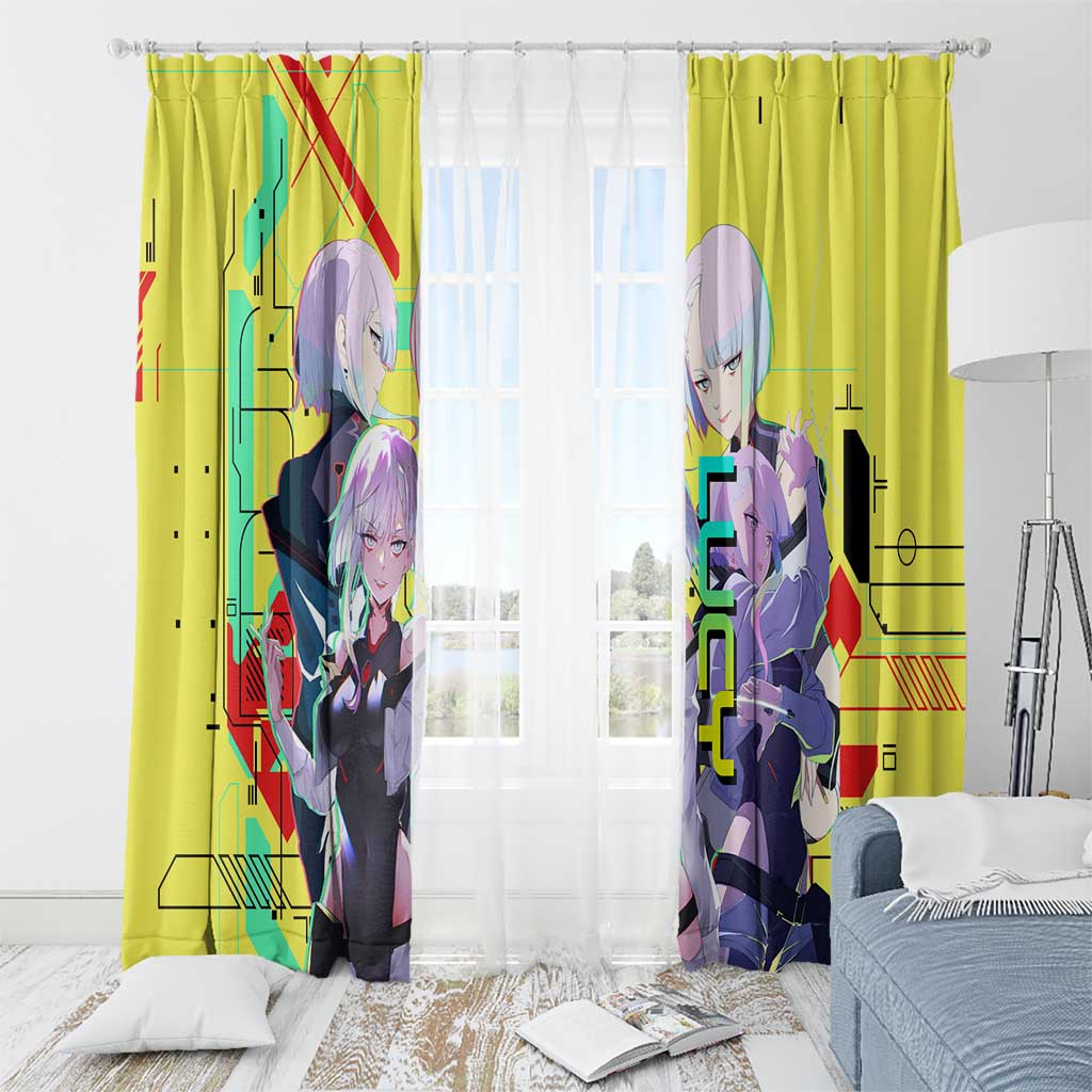 Lucy - CyperPunk Edgerunners Window Curtain Anime Style