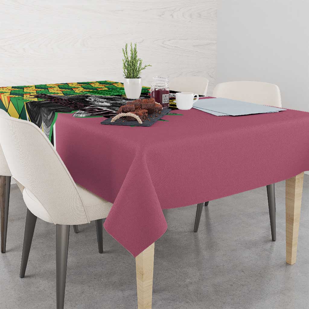 Giyu Tomioka from Demon Slayer Tablecloth with Geometric Pattern Sleeve and Pink and Black Manga Panel Design - The Mazicc