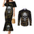 skull-mable-golden-abstract-art-couples-matching-mermaid-dress-and-long-sleeve-button-shirts-fuck-you-excuses-learn-to-admit-when-you-fuck-up