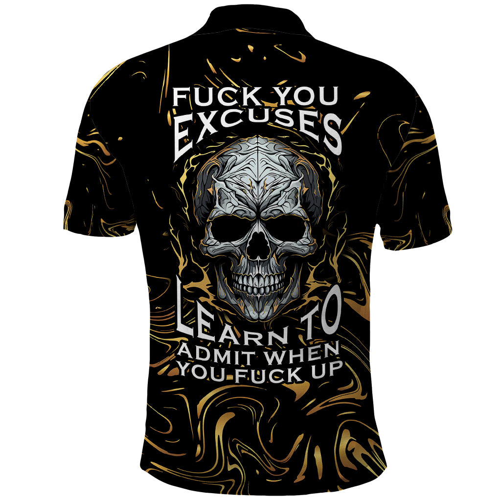 skull-mable-golden-abstract-art-polo-shirt-fuck-you-excuses-learn-to-admit-when-you-fuck-up