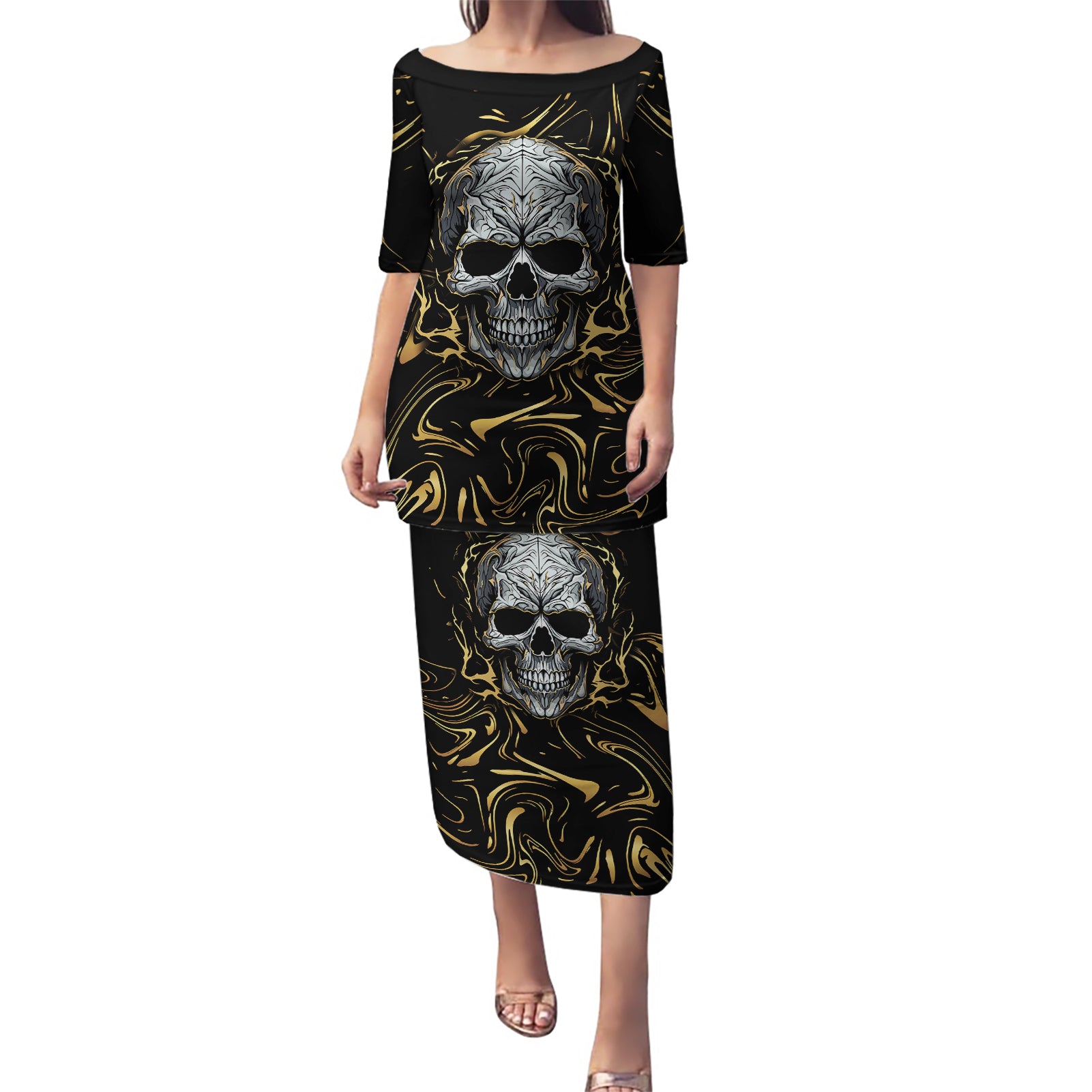 skull-mable-golden-abstract-art-puletasi-fuck-you-excuses-learn-to-admit-when-you-fuck-up