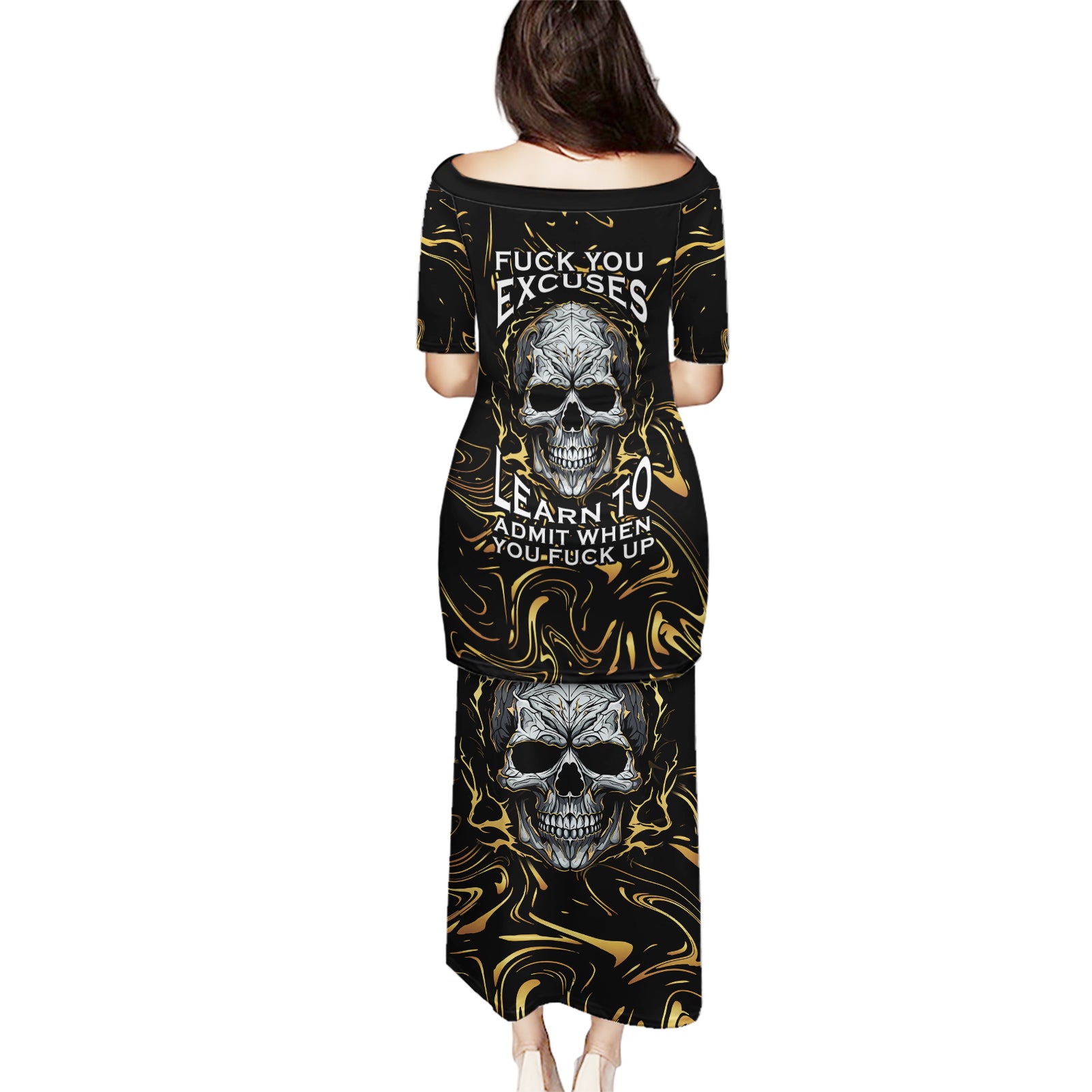 skull-mable-golden-abstract-art-puletasi-fuck-you-excuses-learn-to-admit-when-you-fuck-up