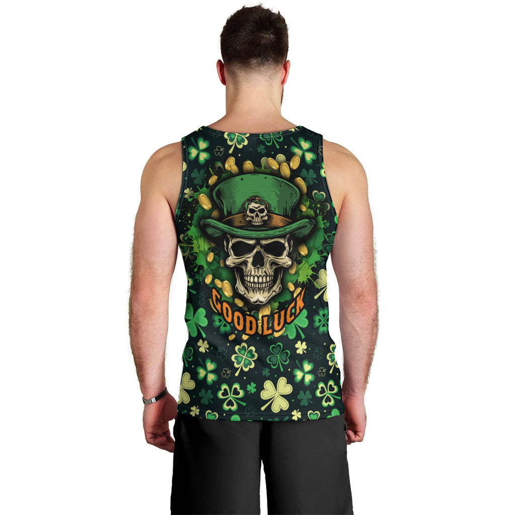 skull-and-shamrock-leaf-pattern-men-tank-top-good-luck