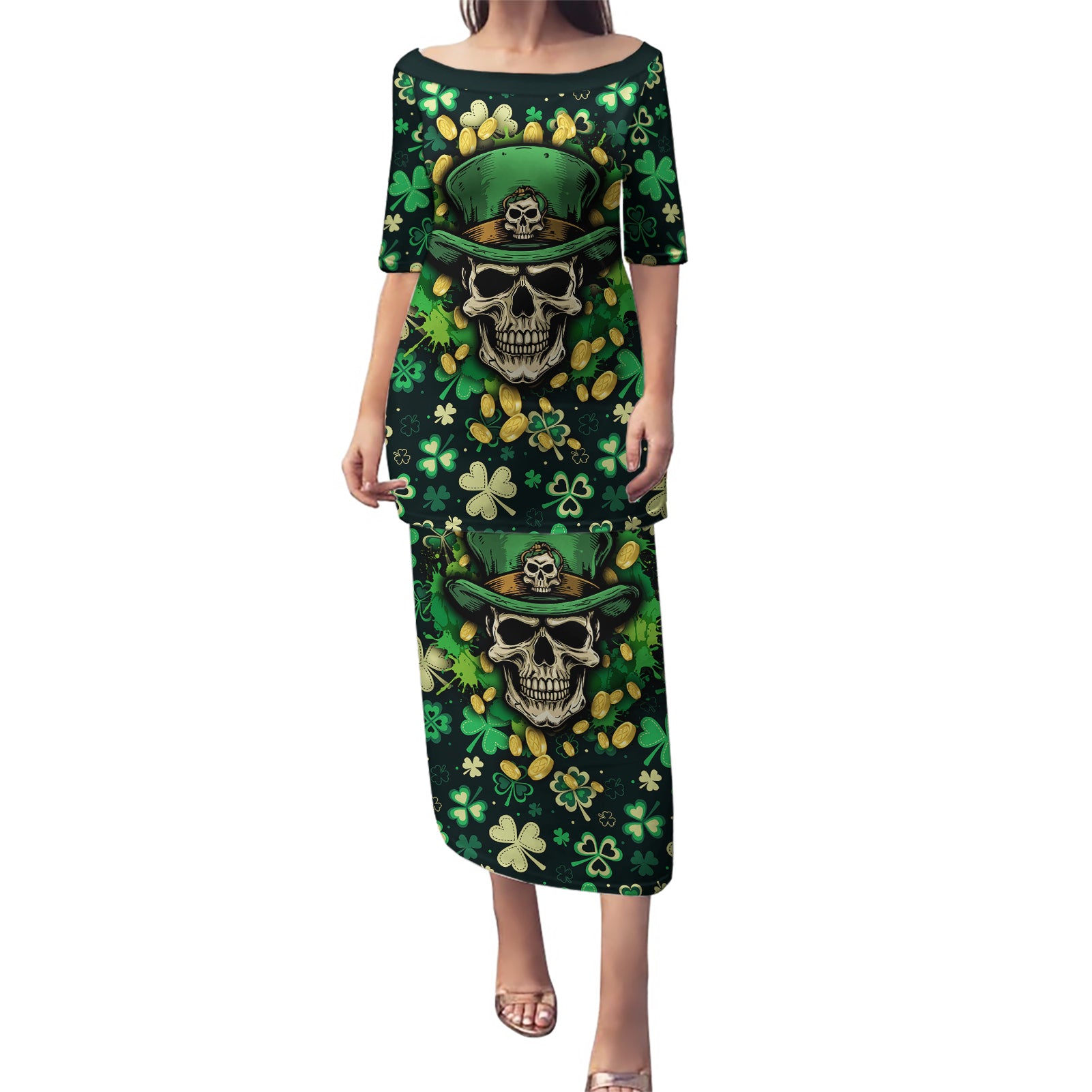 skull-and-shamrock-leaf-pattern-puletasi-good-luck