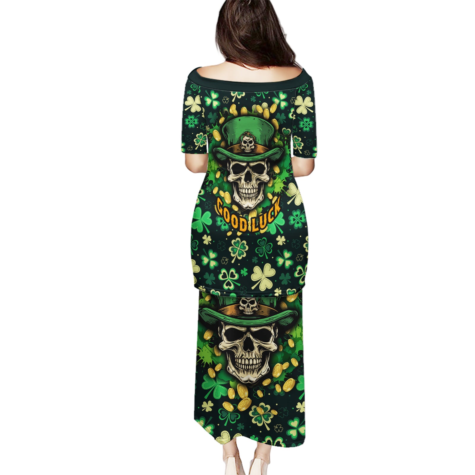 skull-and-shamrock-leaf-pattern-puletasi-good-luck