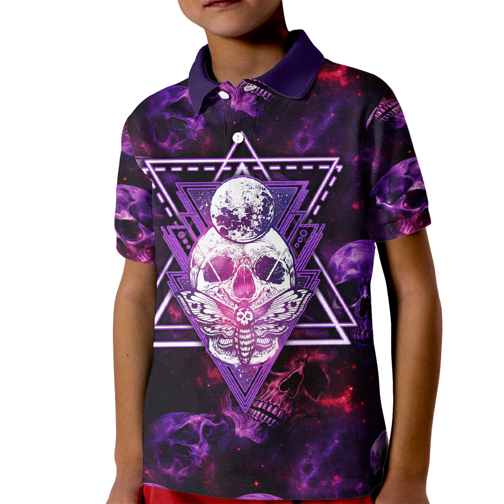 skull-and-moth-kid-polo-shirt-fantasy-cosmic-abstract-grunge-purple-art