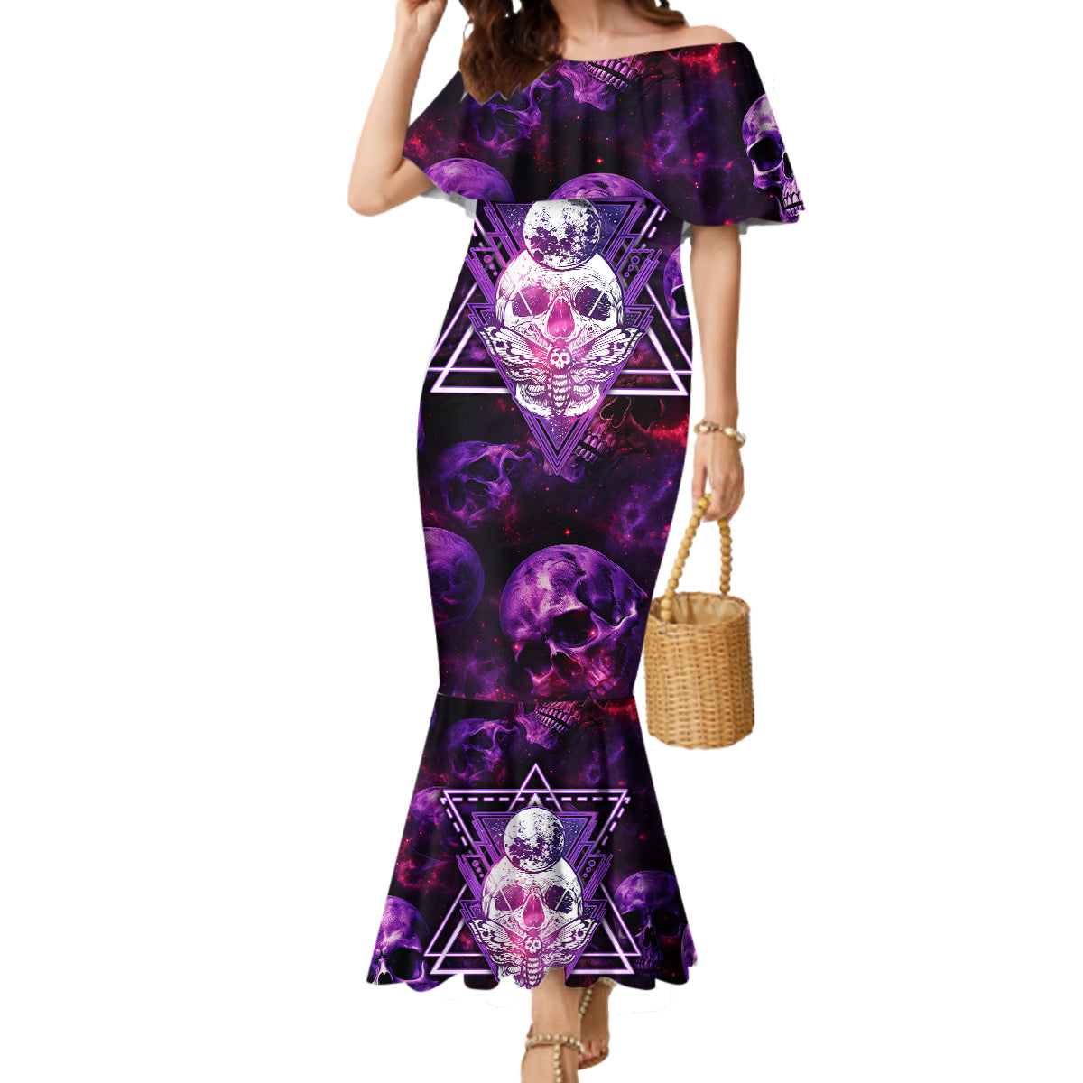 skull-and-moth-mermaid-dress-fantasy-cosmic-abstract-grunge-purple-art