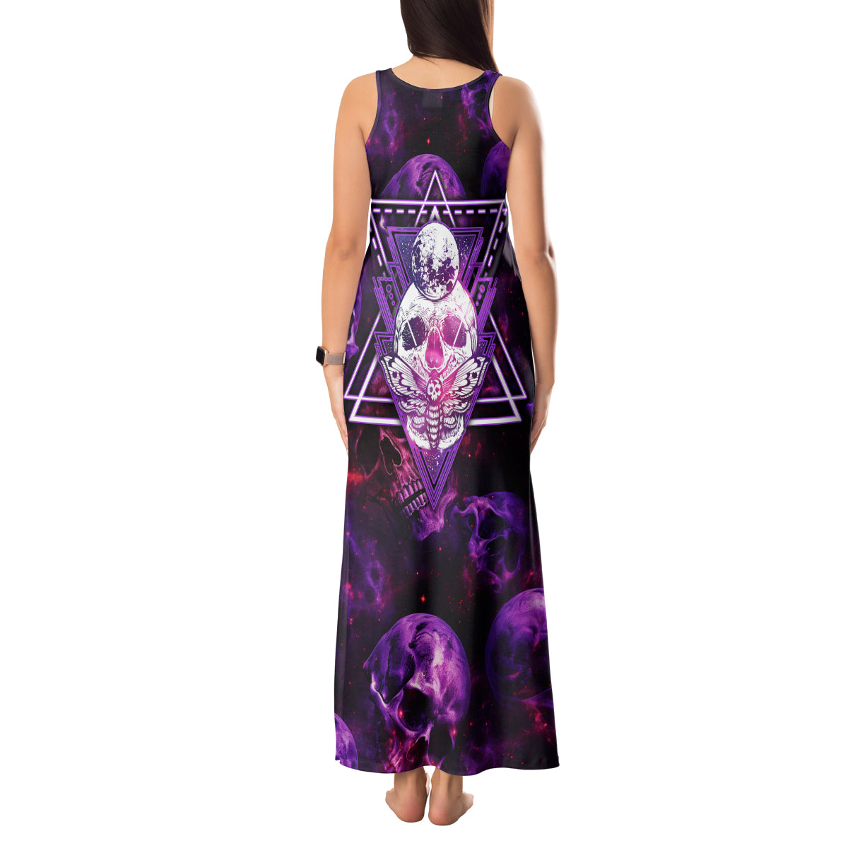 skull-and-moth-tank-maxi-dress-fantasy-cosmic-abstract-grunge-purple-art