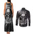 skull-grunge-pattern-couples-matching-tank-maxi-dress-and-long-sleeve-button-shirts-warning-im-an-asshole