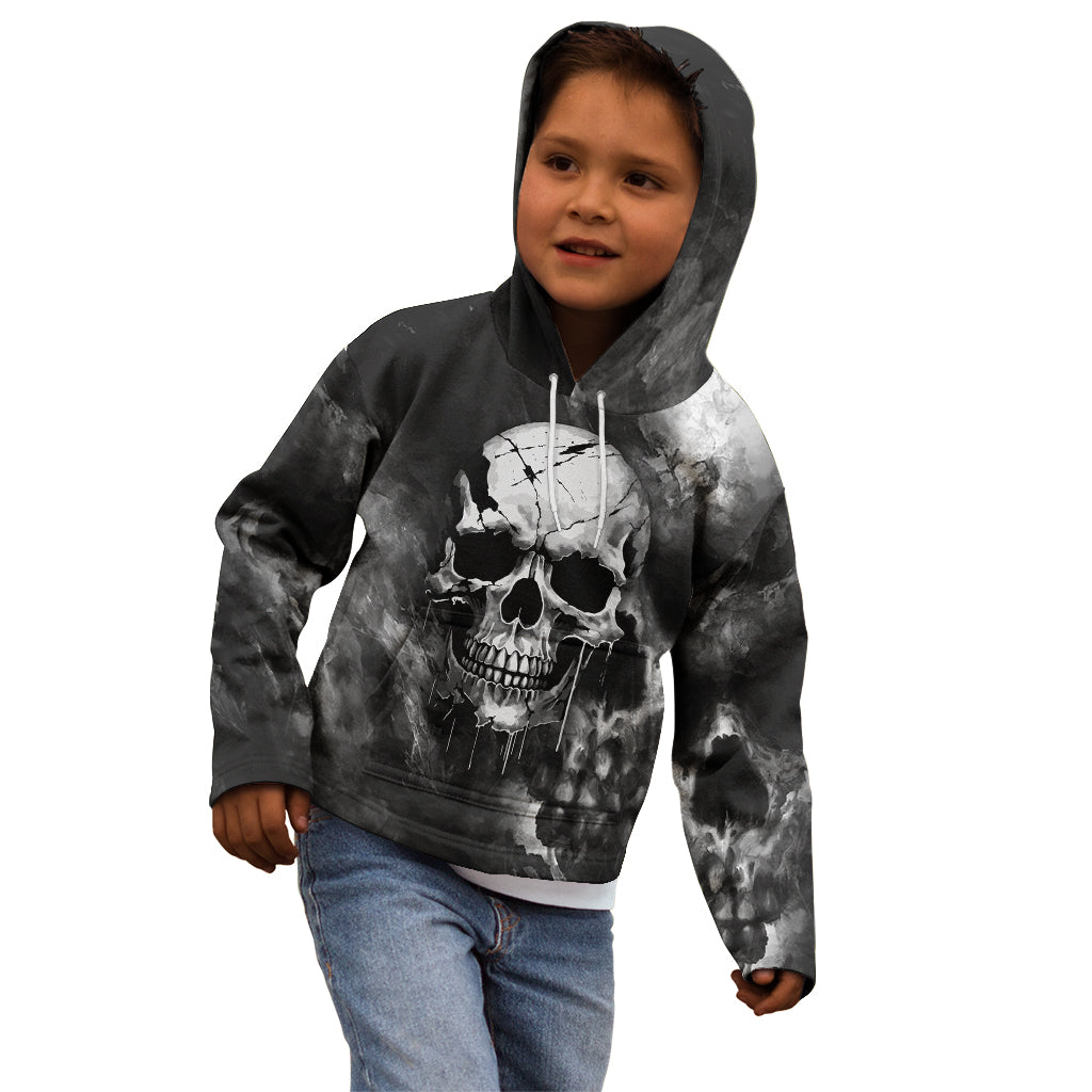 skull-grunge-pattern-kid-hoodie-warning-im-an-asshole
