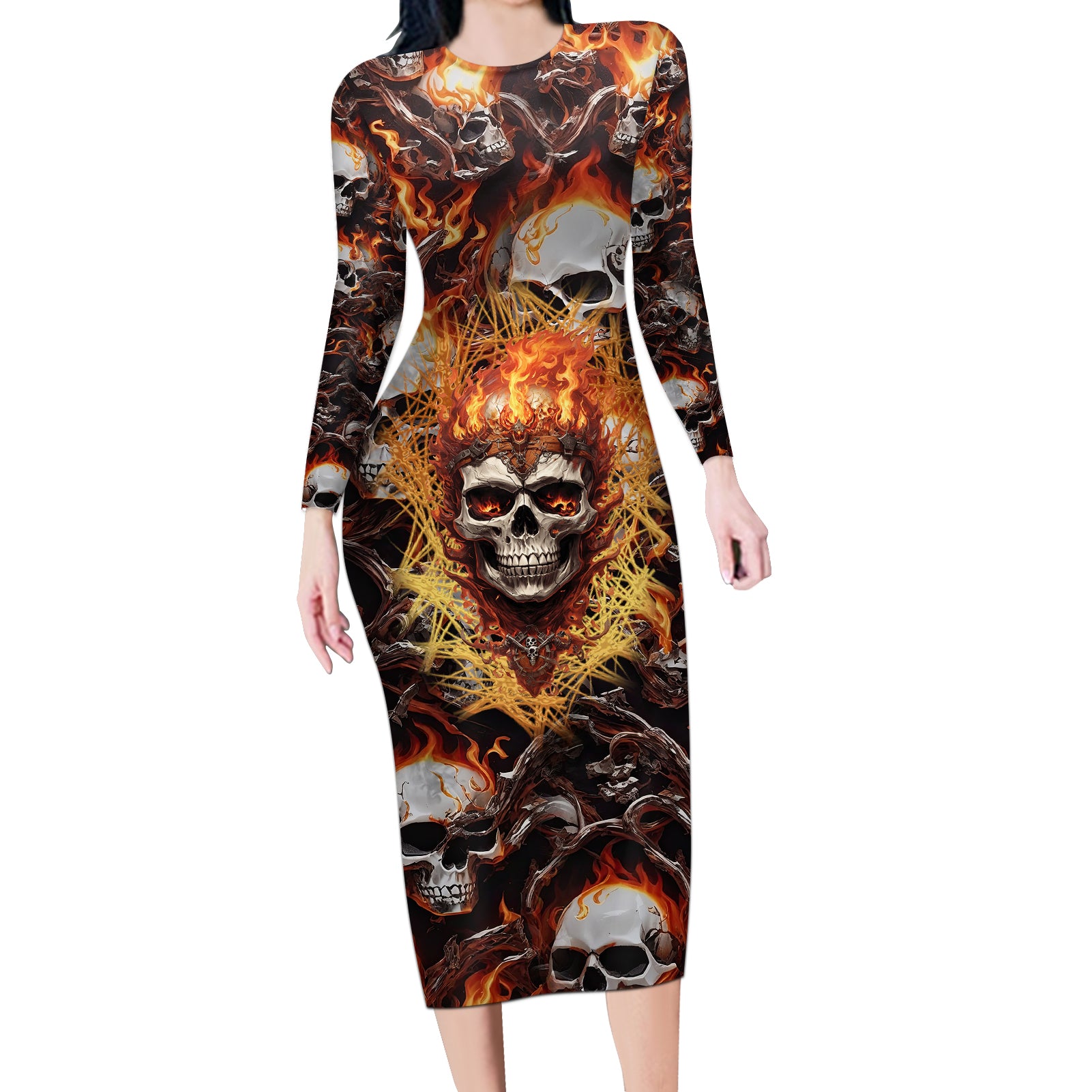 flaming-skull-long-sleeve-bodycon-dress-judge-me-when-youre-perfect-otherwise-shut-up
