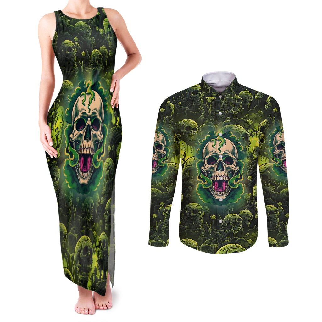 zombie-skull-couples-matching-tank-maxi-dress-and-long-sleeve-button-shirts-im-like-literally-dead