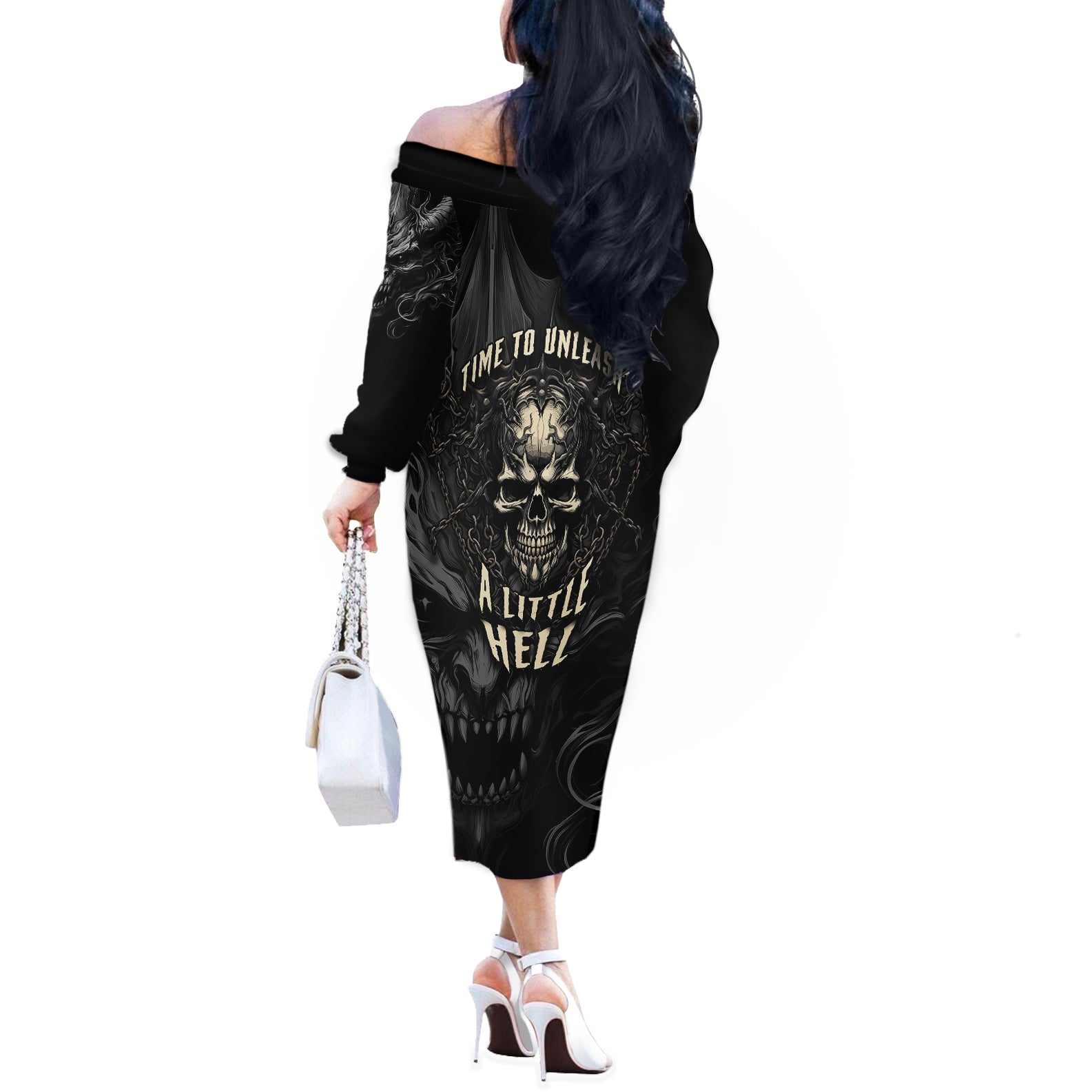 skull-demon-fantasy-off-the-shoulder-long-sleeve-dress-time-to-unleash-a-litte-hell