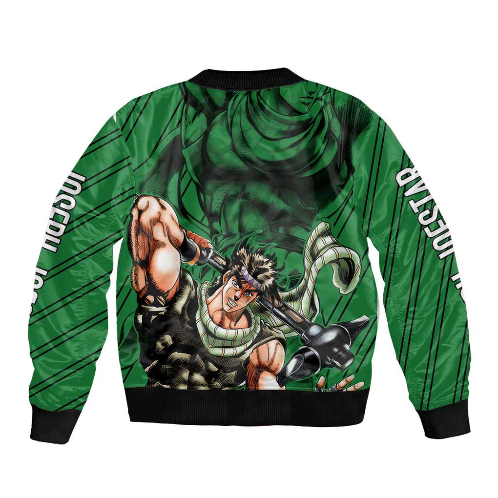 Joseph Joestar - JoJo's Bizarre Adventure Bomber Jacket Anime Mix Black Sketch Style