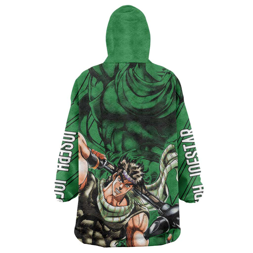 Joseph Joestar - JoJo's Bizarre Adventure Wearable Blanket Hoodie Anime Mix Black Sketch Style