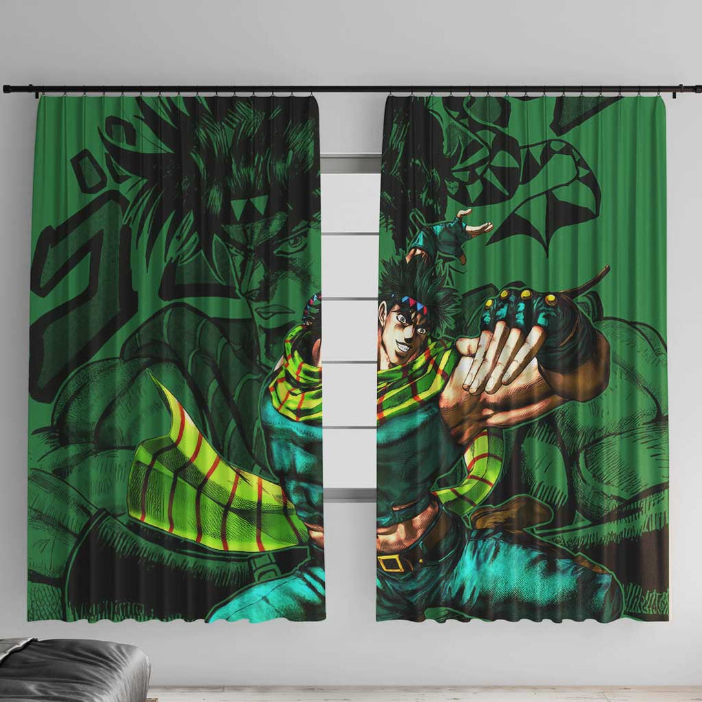 Joseph Joestar - JoJo's Bizarre Adventure Window Curtain Anime Mix Black Sketch Style