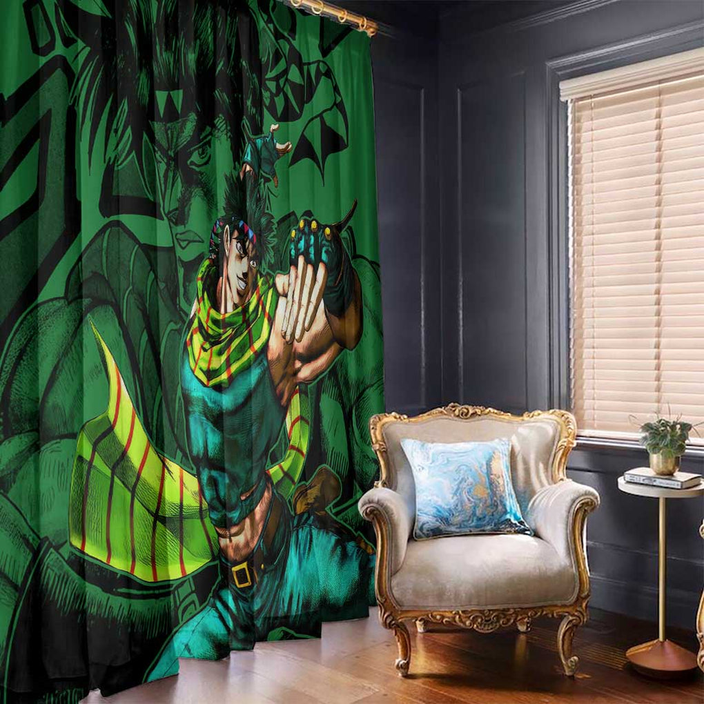 Joseph Joestar - JoJo's Bizarre Adventure Window Curtain Anime Mix Black Sketch Style