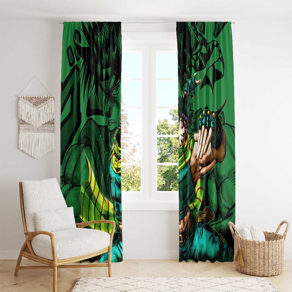 Joseph Joestar - JoJo's Bizarre Adventure Window Curtain Anime Mix Black Sketch Style