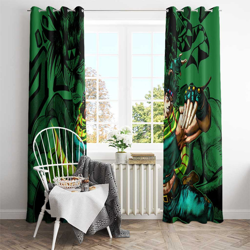 Joseph Joestar - JoJo's Bizarre Adventure Window Curtain Anime Mix Black Sketch Style