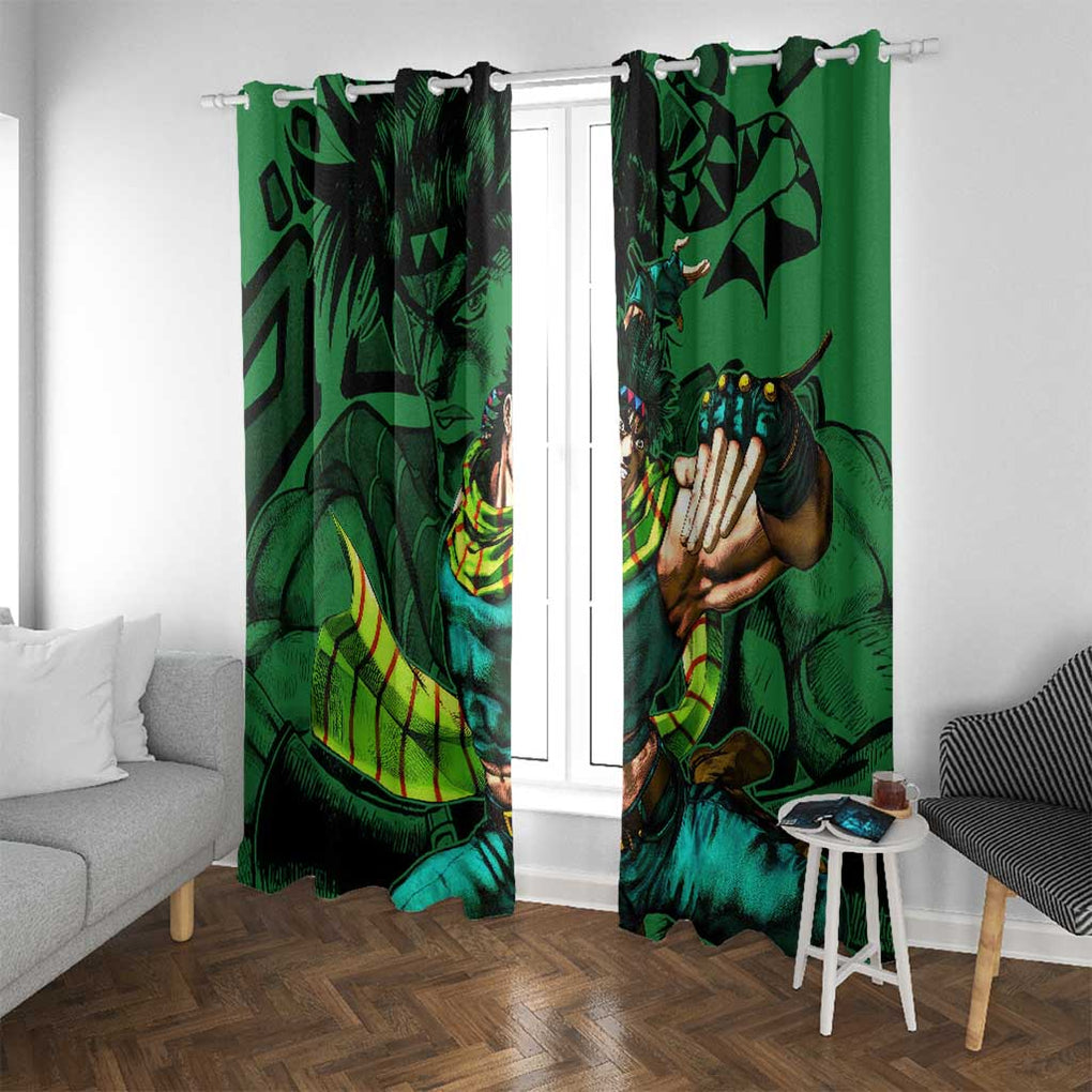 Joseph Joestar - JoJo's Bizarre Adventure Window Curtain Anime Mix Black Sketch Style