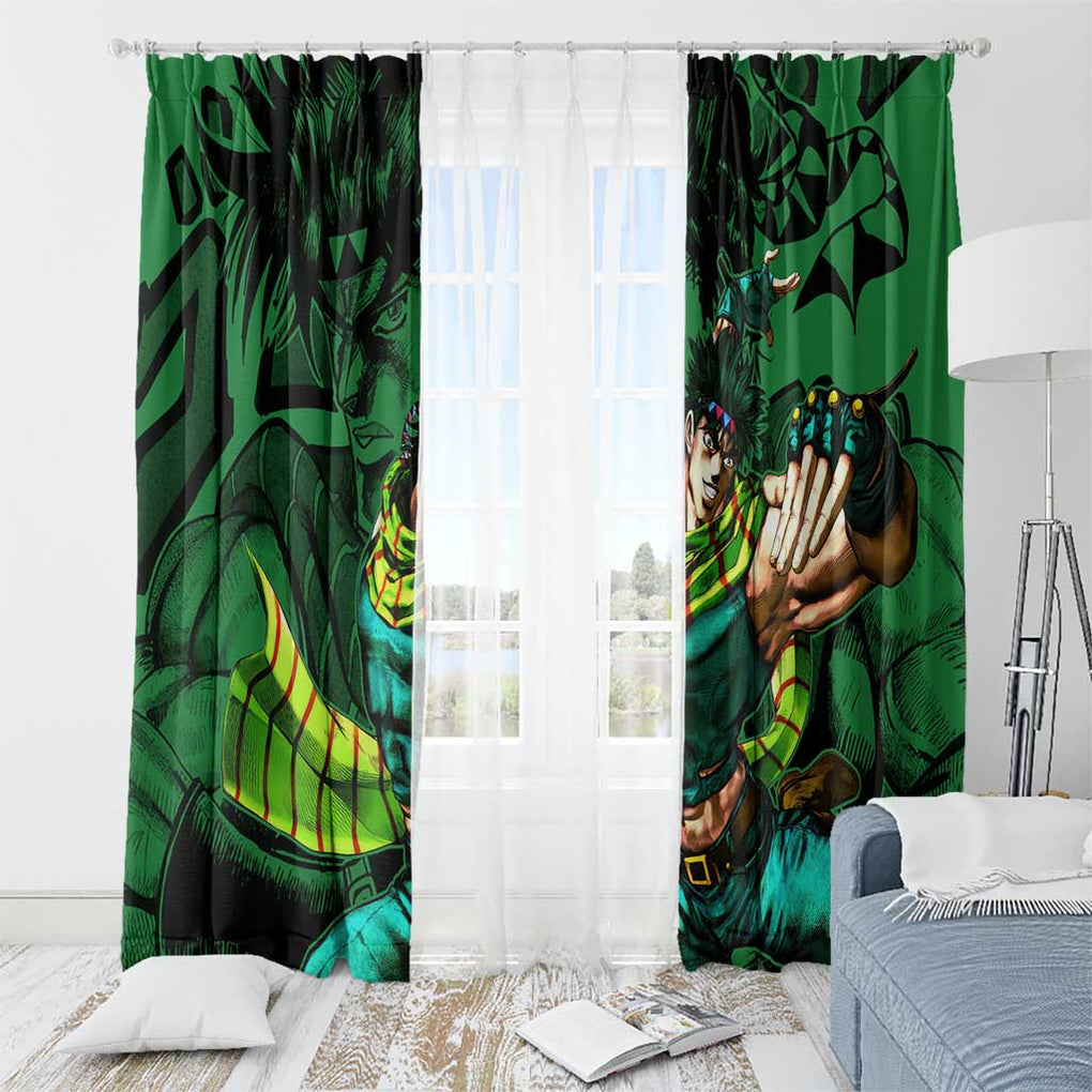 Joseph Joestar - JoJo's Bizarre Adventure Window Curtain Anime Mix Black Sketch Style