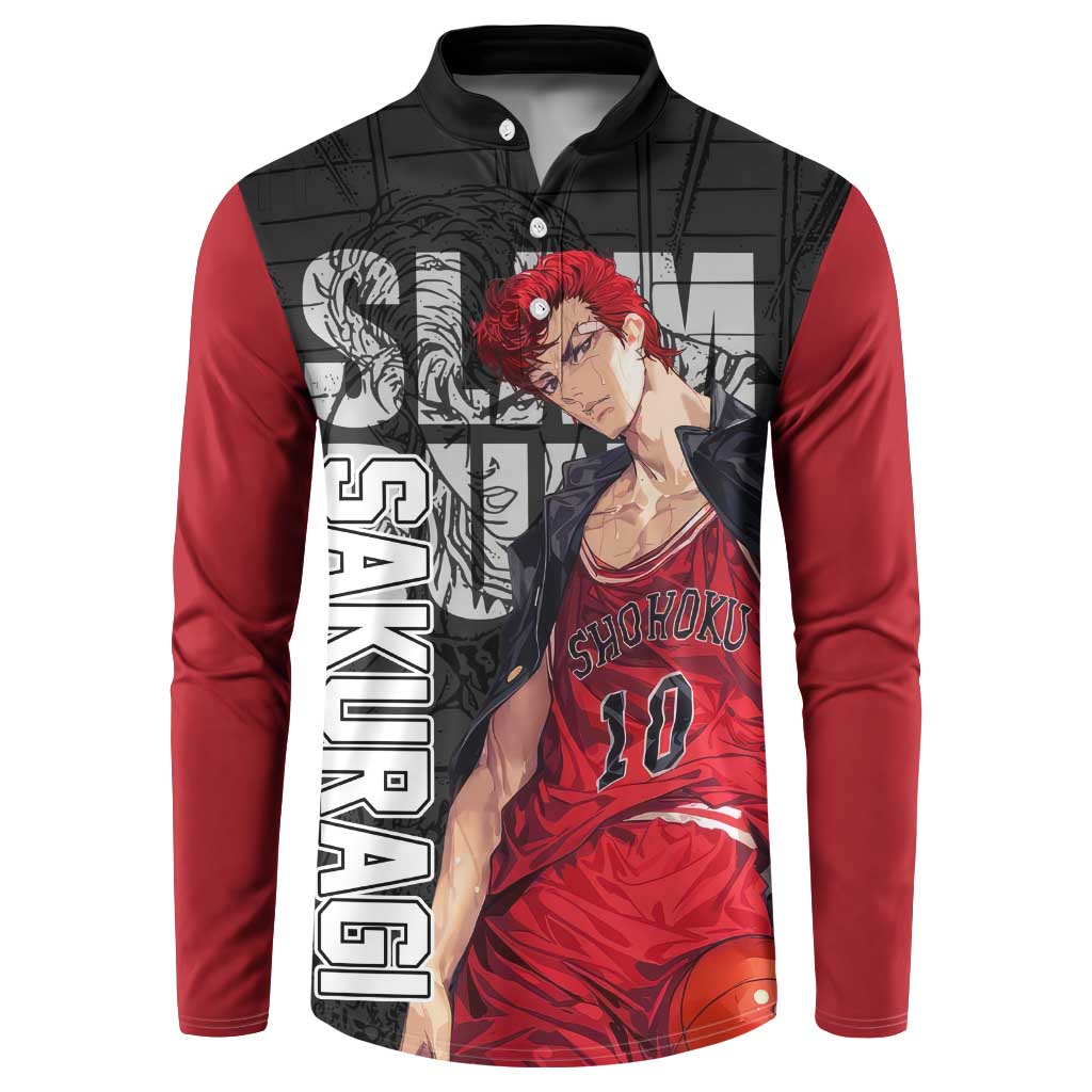 Sakuragi - Slam Dunk Button Sweatshirt Anime Style