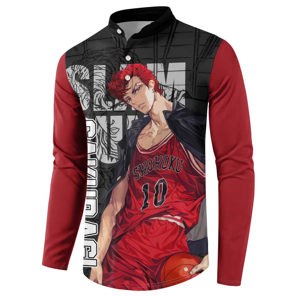 Sakuragi - Slam Dunk Button Sweatshirt Anime Style