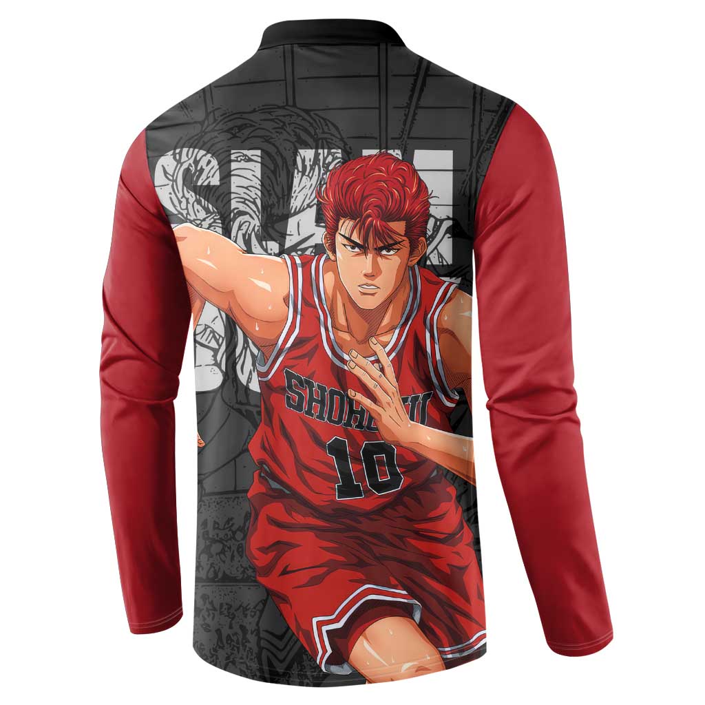 Sakuragi - Slam Dunk Button Sweatshirt Anime Style