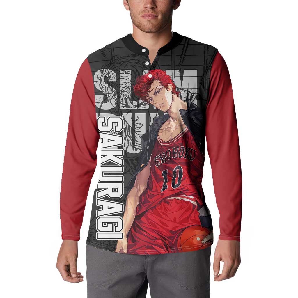 Sakuragi - Slam Dunk Button Sweatshirt Anime Style
