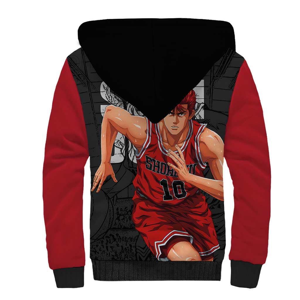 Sakuragi - Slam Dunk Sherpa Hoodie Anime Style
