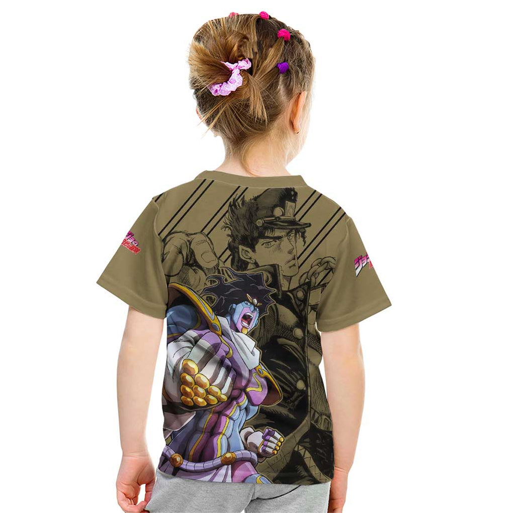 Jotaro Kujo - JoJo's Bizarre Adventure Kid T Shirt Anime Mix Black Sketch Style
