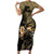 Jotaro Kujo - JoJo's Bizarre Adventure Short Sleeve Bodycon Dress Anime Mix Black Sketch Style