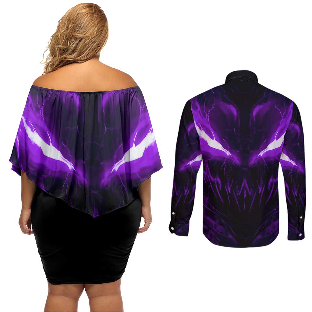 MSBY Uniform Couples Matching Off Shoulder Short Dress and Long Sleeve Button Shirt Anime Style