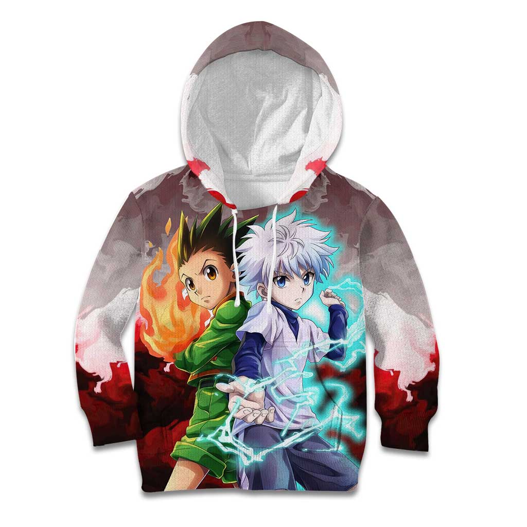 Power Duo Gon & Killua Hunter X Hunter Kid Hoodie Anime Style