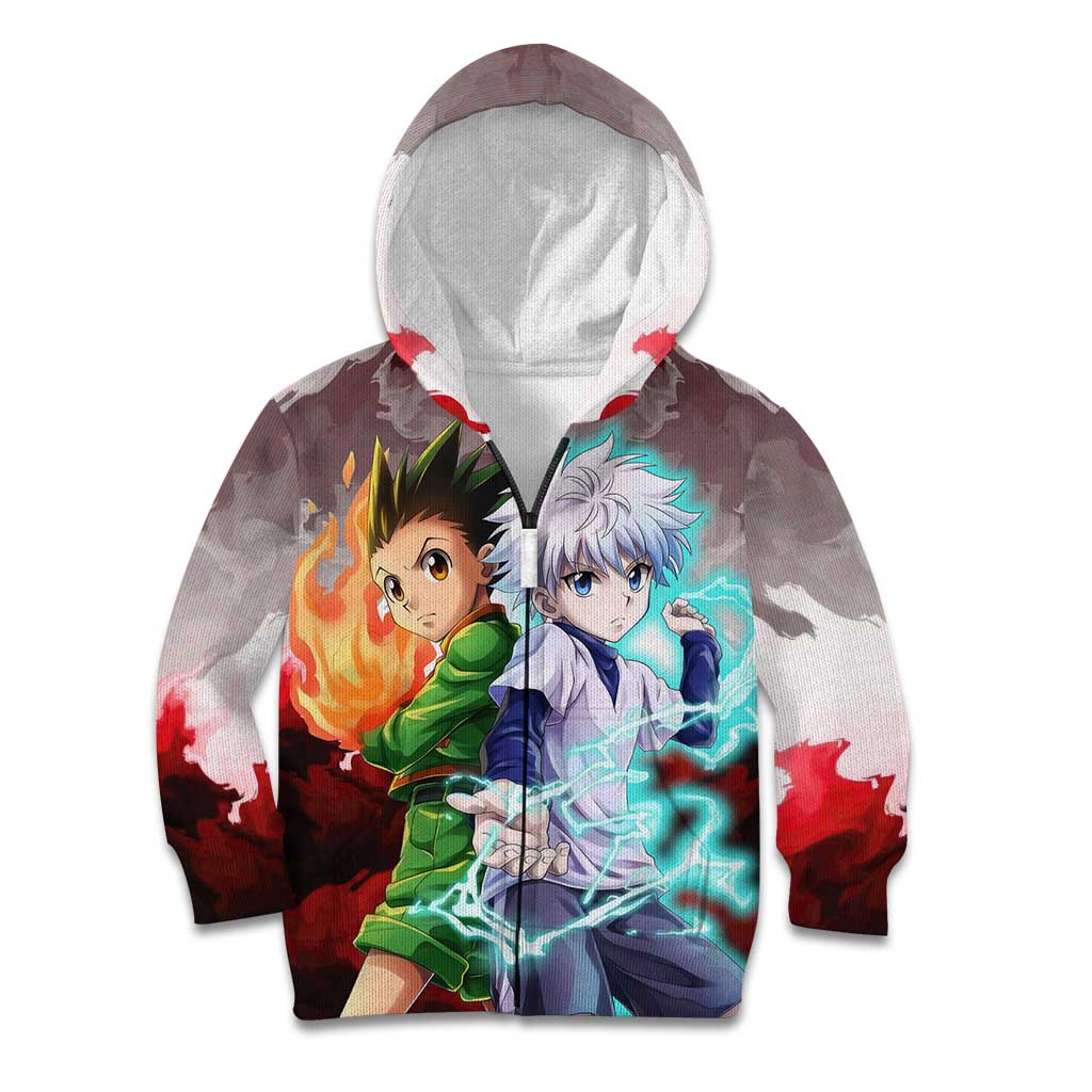 Power Duo Gon & Killua Hunter X Hunter Kid Hoodie Anime Style