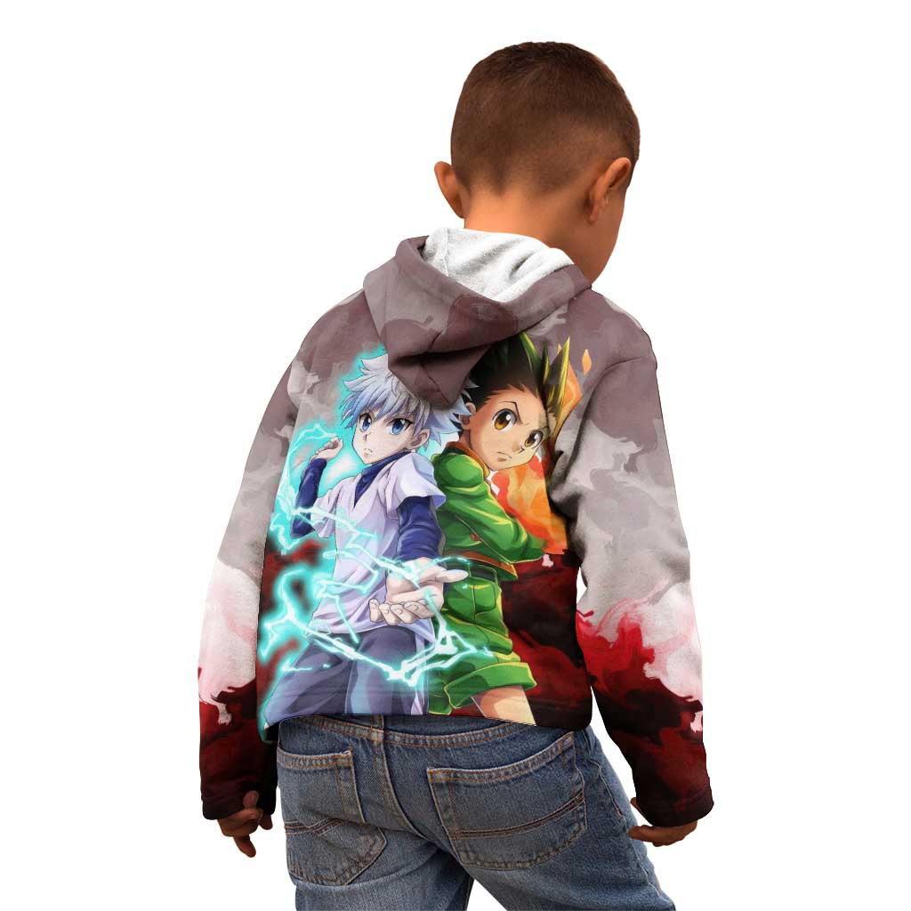Power Duo Gon & Killua Hunter X Hunter Kid Hoodie Anime Style