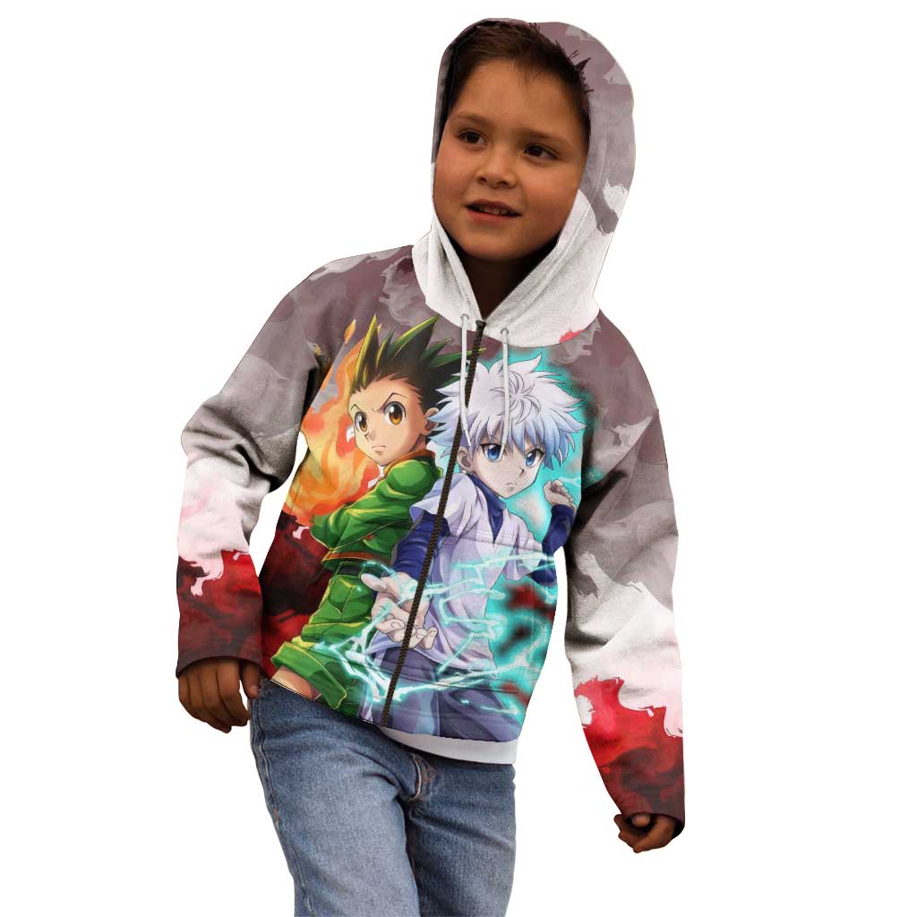 Power Duo Gon & Killua Hunter X Hunter Kid Hoodie Anime Style