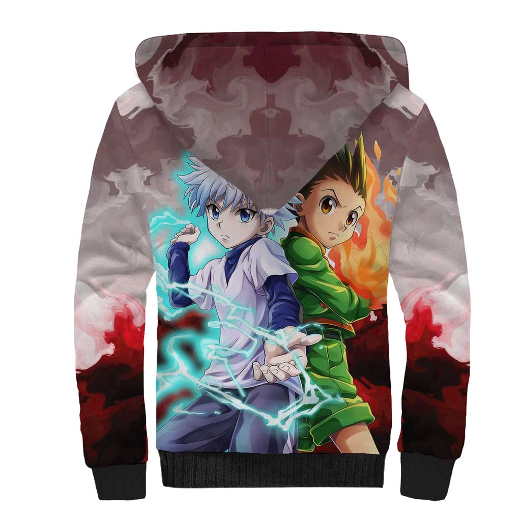 Power Duo Gon & Killua Hunter X Hunter Sherpa Hoodie Anime Style