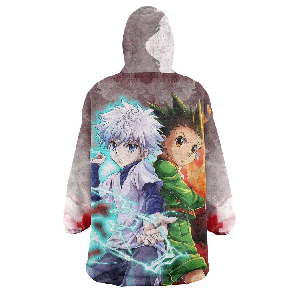 Power Duo Gon & Killua Hunter X Hunter Wearable Blanket Hoodie Anime Style