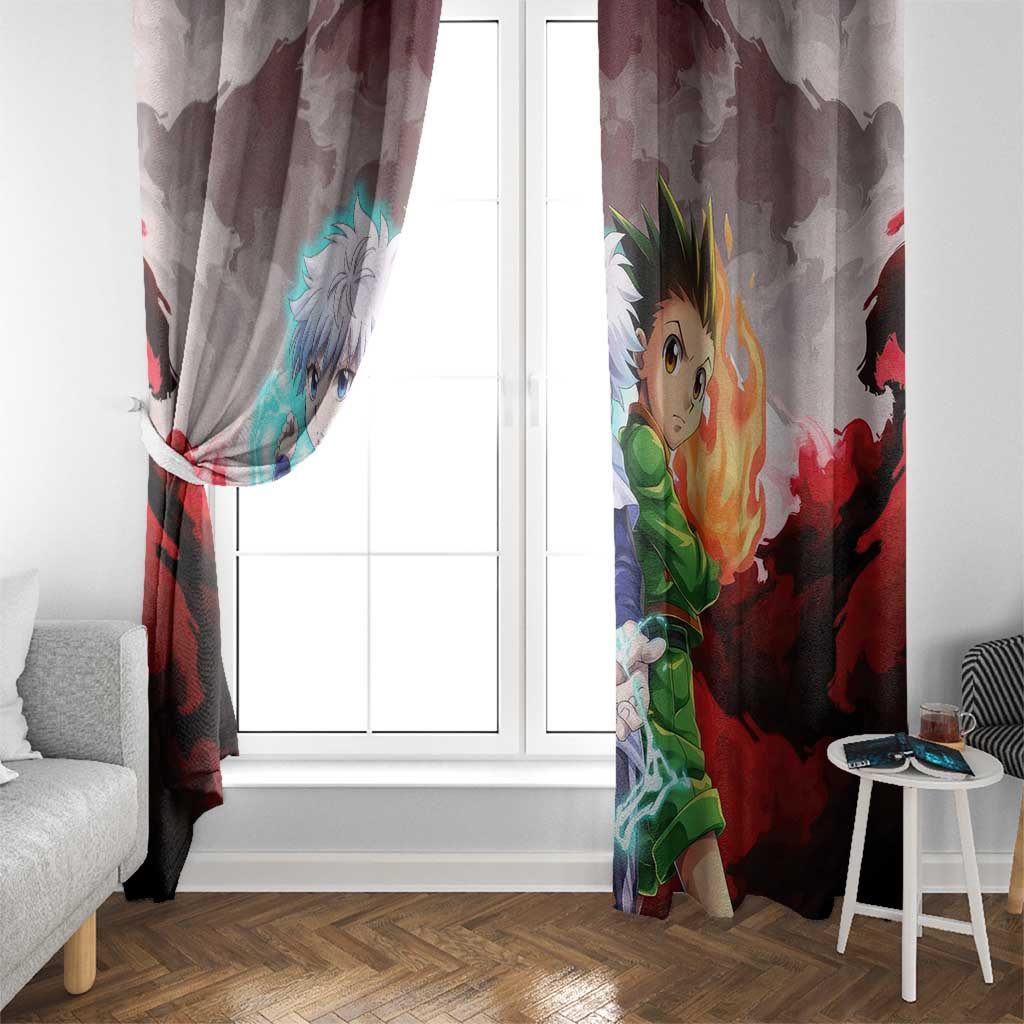 Power Duo Gon & Killua Hunter X Hunter Window Curtain Anime Style