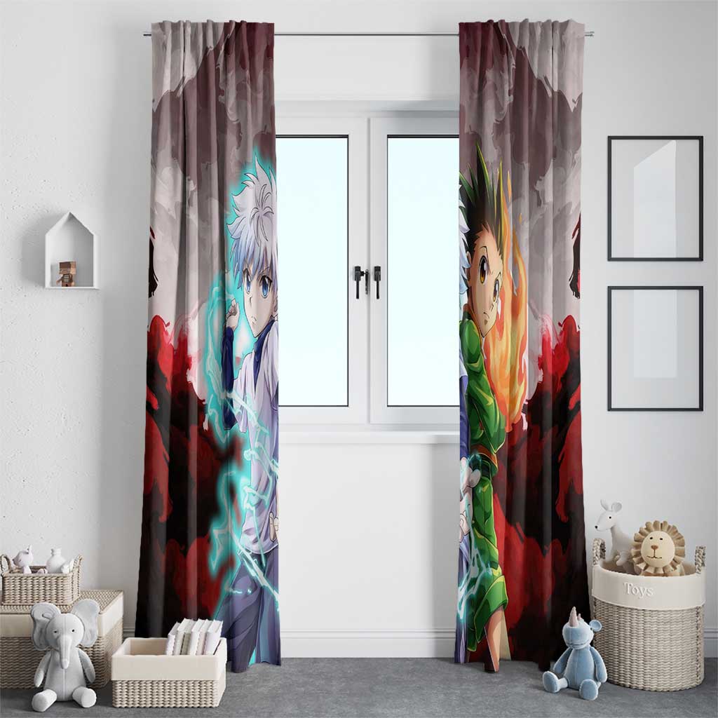 Power Duo Gon & Killua Hunter X Hunter Window Curtain Anime Style