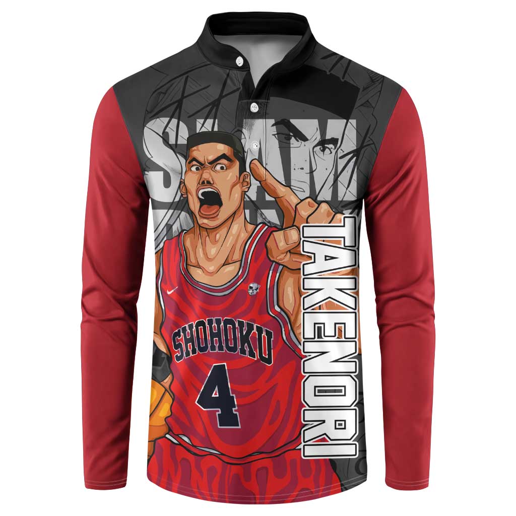 Akagi Takenori - Slam Dunk Button Sweatshirt Anime Style