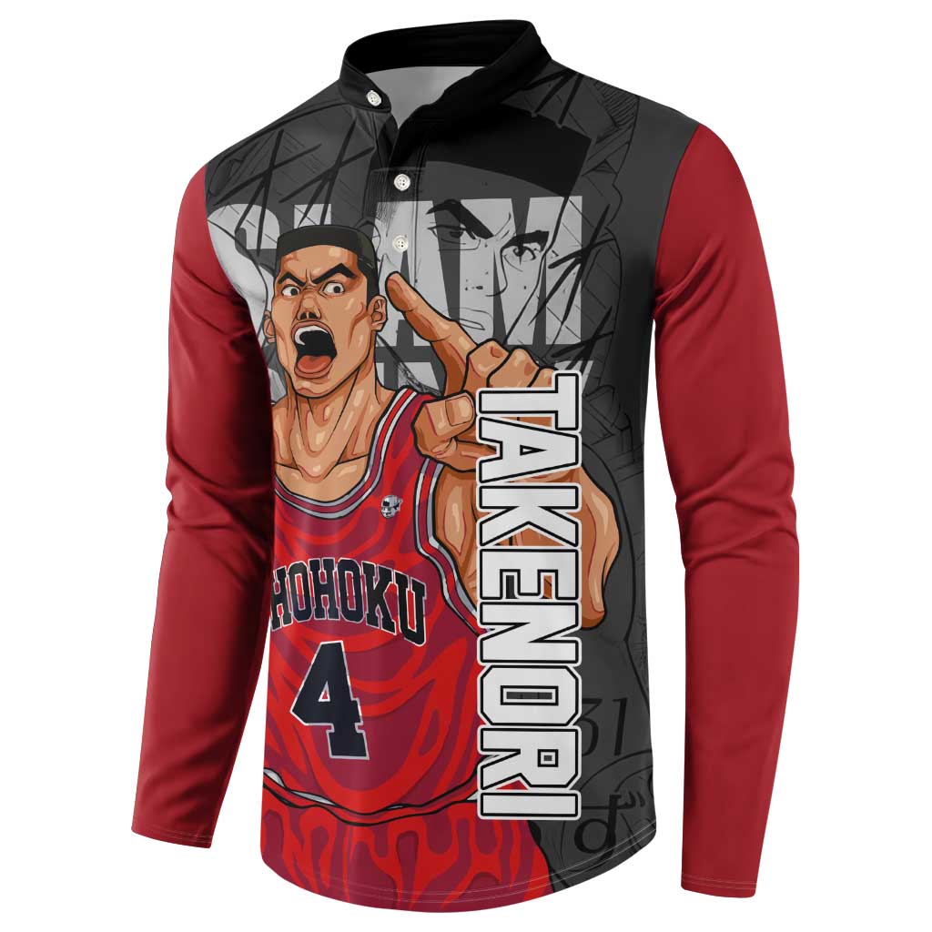 Akagi Takenori - Slam Dunk Button Sweatshirt Anime Style